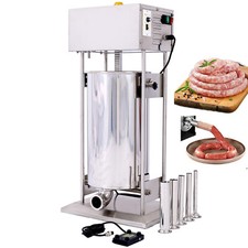20L Sausage Stuffer Machine 10 Speed Vertical Sausage Maker with 5 Filling Tubes
