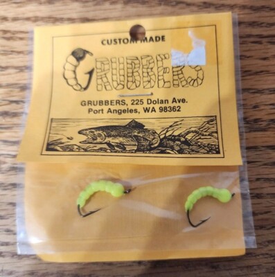 12 - #10 BH Rubber Grub - Black Wet Fly - Trout, Crappie, Pan Fish