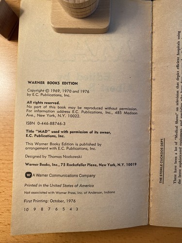 The Cuckoo MAD Paperback BOOK #43 - 1976 - Magazine COLLECTIBLE ITEM! - Foto 3 di 3