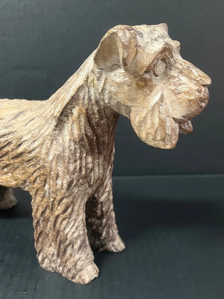 CARVED WOOD PAPER MACHE MOLD/SCULPTURE OF DOG #D146 - Image 2 of 4