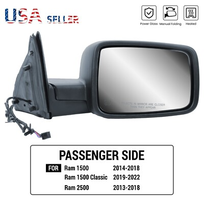 #ad Passenger Right Side Door Mirror For 13 18 RAM 1500 2500 And 1500 Classic 19 22 $65.99