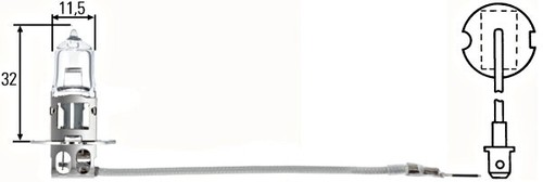 HELLA Headlight Bulb H3 PK22S 12V 100W 8GH002090153