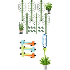 Small tomato cages plant supports w/ 6 self watering drip spikes indoor outdoor