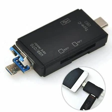 4in1 Type-C/Micro USB/USB Host OTG SD TF Card Reader Mobile Easy Share Transfer