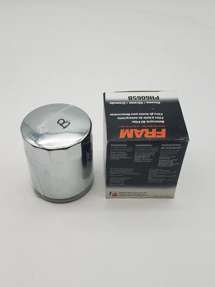 Fram Premium Quality Motorcycle Oil Filter PH6060B Chrome New OEM - Image 4 of 4