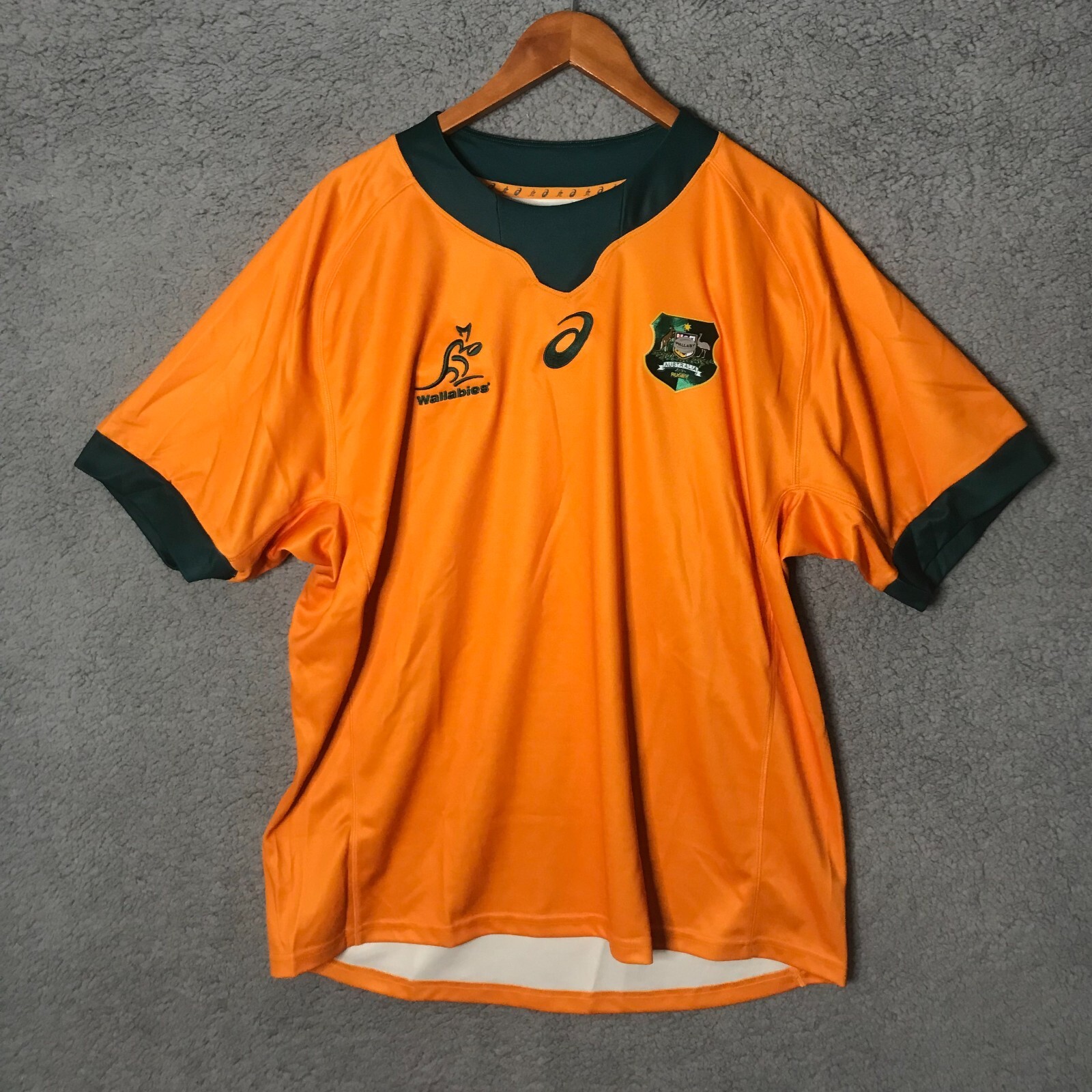 Wallabies Rugby Jersey Mens Asics Australia Size 4XL XXXXL Home