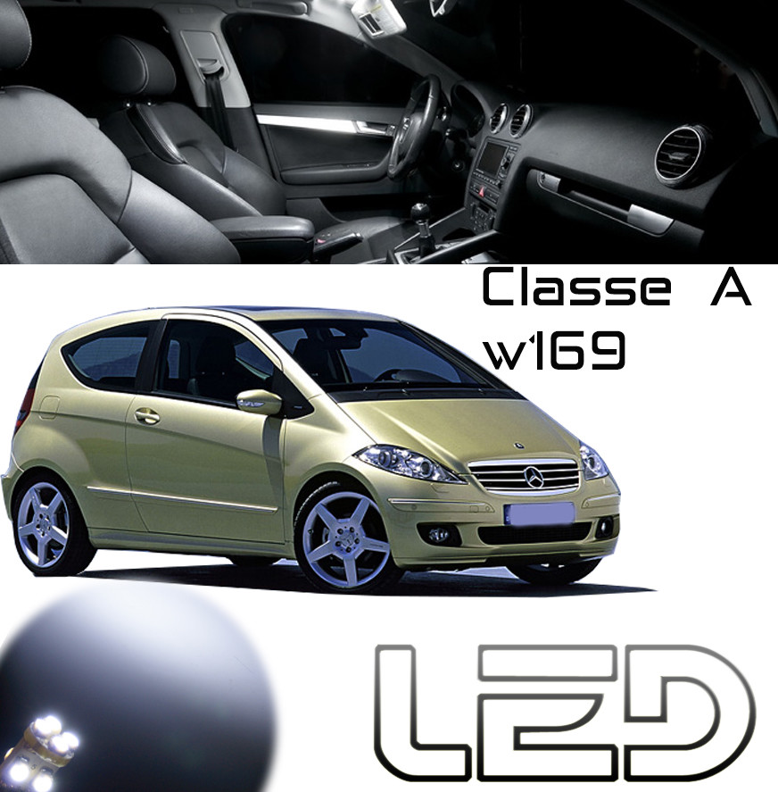 Kit 13 Ampoules LED Blanc Plafonnier et Coffre pour Mercedes Classe A W169