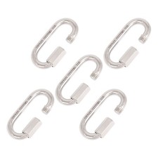 2.3 Inch Marine Grade Steel Chain Quick Links, 5 Pack 880 Lbs