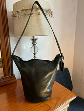 Authentic Coach Duffle Leather Black Handbag