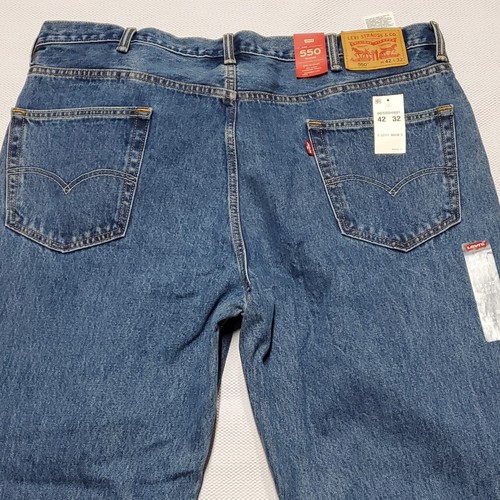 Men's Levis Strauss 550 Relaxed Fit Denim Jeans 42x32 New With Tags - Picture 4 of 5