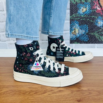  Converse Chuck 70 Floral Tapestry Hi Size 8 Women's Shoes Black Floral A11990C
