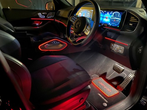 fits AMG MERCEDES MAT CAR FLOOR LED MAT 2 PCS MOOD AMBIENT LIGHTING - Picture 11 of 11