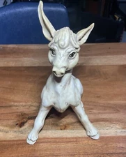 Vintage Rare Kay Finch Pottery Cream Color Sitting Donkey #839