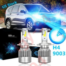 2X Ice Blue H4 9003 LED Headlight Bulb 8000K C6 For Honda CR-V Odyssey 1997-2004