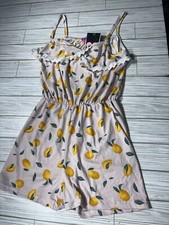 From the Heart Print Pink Romper drawstring Size 14/16