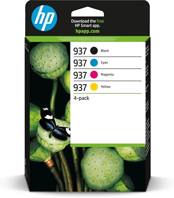 HP 937 (6C400NE) Multipack Original Druckerpatrone, Schwarz + Farben