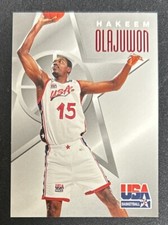 1996 Skybox Texaco Hakeem Olajuwon USA Basketball Card #6 Rockets VG