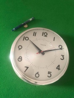 Belle horloge industrielle atelier usine grand diamètre Vedette années 1960