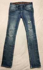 Rock Revival Taye Straight Jeans Women  s Size 24 27x30 Distressed