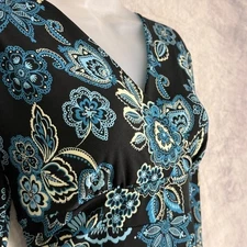 vtg y2k Dressbarn Womens Asymmetrical Hem babydoll Top Sz L fairy grunge indie