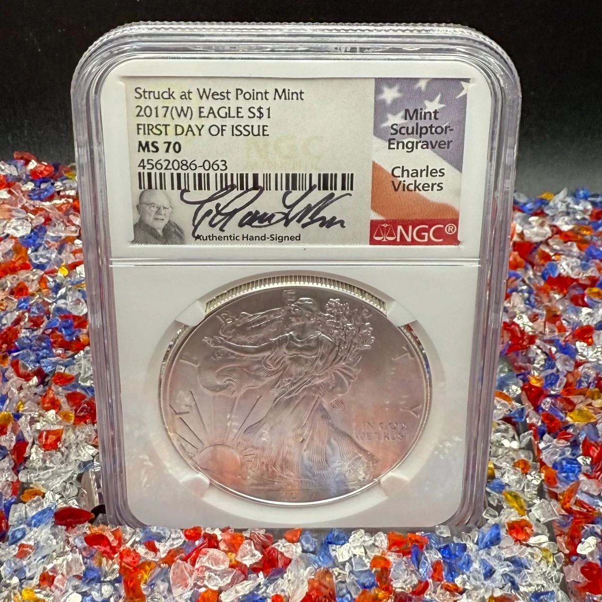 25+ American Eagle MS 70 Graded 2017 Silver Bullion Coins for sale