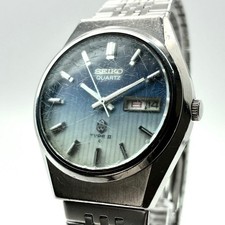1976 model Working item SEIKO TYPE II Blue Gradient Watch