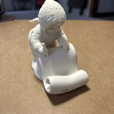 Snowbabies - To My Friend - Dept 56 Winter Tales Figurine Cherub Writing Letter 