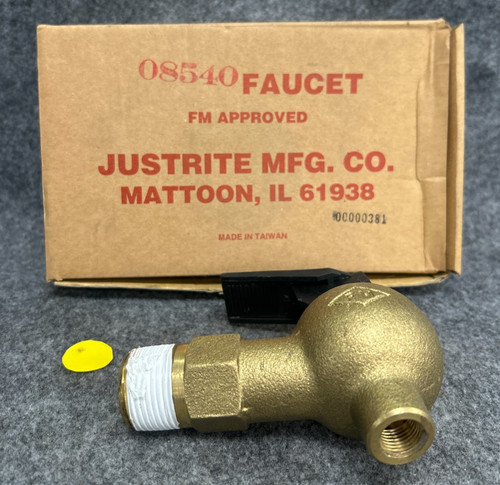 JUSTRIGHT 3/4" NPT BRASS SELF CLOSING DRUM FAUCET 08540