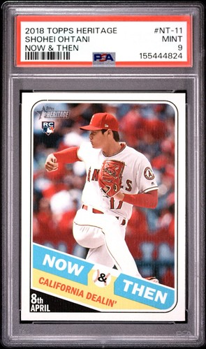 Shohei Ohtani #NT-11 2018 Topps Heritage Now & Then card