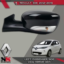 Renault Zoe 2012-2019 Left Passenger Wing Mirror Black 7 Pin OEM