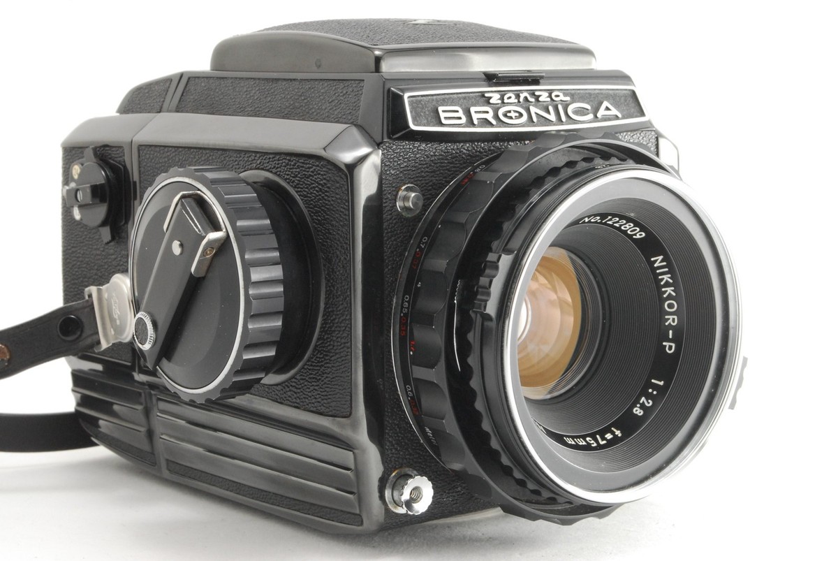 MINT】 Zenza Bronica S2 S2A Black Film Camera Nikkor P 75mm F2.8