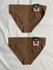 NEW Maidenform Seamless High Leg Bikini Brown Women's Size Large 2 Pair DM2317