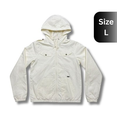Volcom Womens Stone Windbreaker Lightweight Hooded  Coat Full Zip Outdoor Jacket