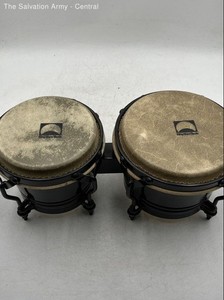 Rhythm Tech Black Percussion Musical Instrument Hand Drum Eclipse Bongos Pair
