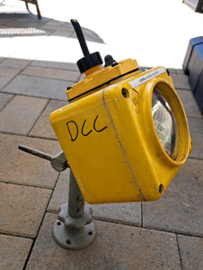 Vintage Roflan Navy Signal Lantern With Brass Mtg Bracket USS Luce DLG7