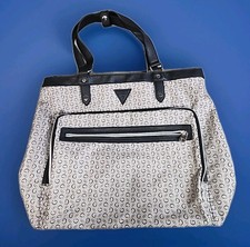 Guess Designer Bag Tote LARGE Travel Bag with Handles Brown / Black