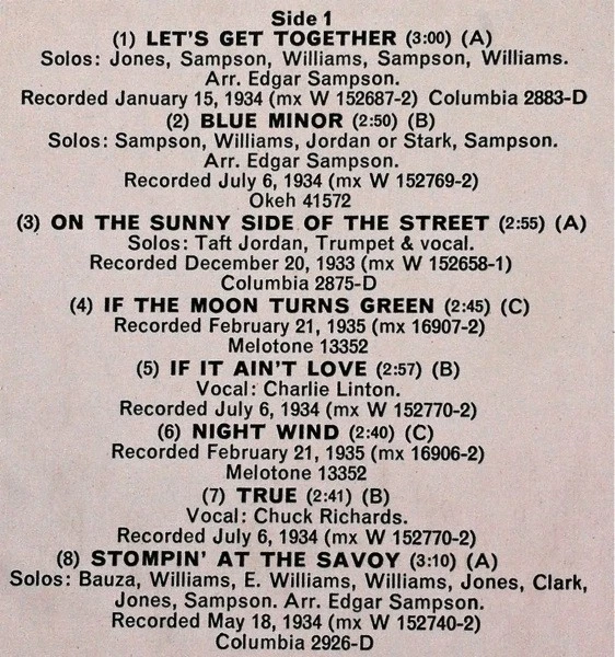 Chick Webb - Stompin' At The Savoy Vinyl LP (LP Record, Compilation, Mono) - Image 3 of 4