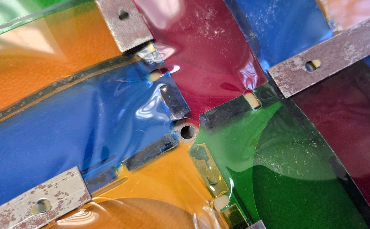 WORKING! Vintage Christmas Tree Light Spartus Rotating Color Wheel Aluminum 