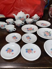 Vintage Keywick Mini Tea Set 16 Piece Replacement Pieces. Pink  Blue Flowers