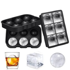 Large Ice Cube Tray Ball Maker Big Rubber Mold Sphere Whiskey DIY Round Mould UK