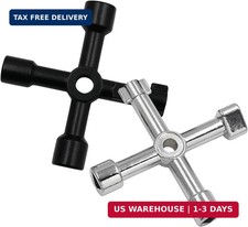 2 Pack 4 Way Sillcock Key Set, Heavy Duty Steel Water Spigot Faucet Key, Multi