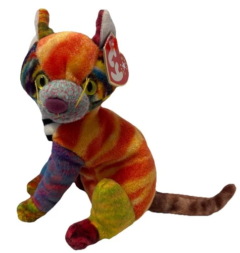 Ty Beanie Babies Kaleidoscope Cat 2000 Retired Plush with Tags vintage rare