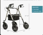 ELENKER All-Terrain Rollator Walker with 10” Non-Pneumatic Wheels, Green NEW