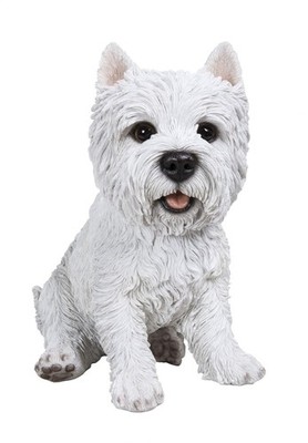 West Highland Westie Terrier Dog Lifelike Garden Ornament Indoor Real Life NEW