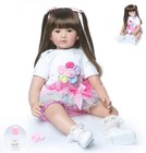 DHL 55cm Reborn Puppe Lebensecht Weiches Vinylsilikon Reborn Baby Mädchen Xmas