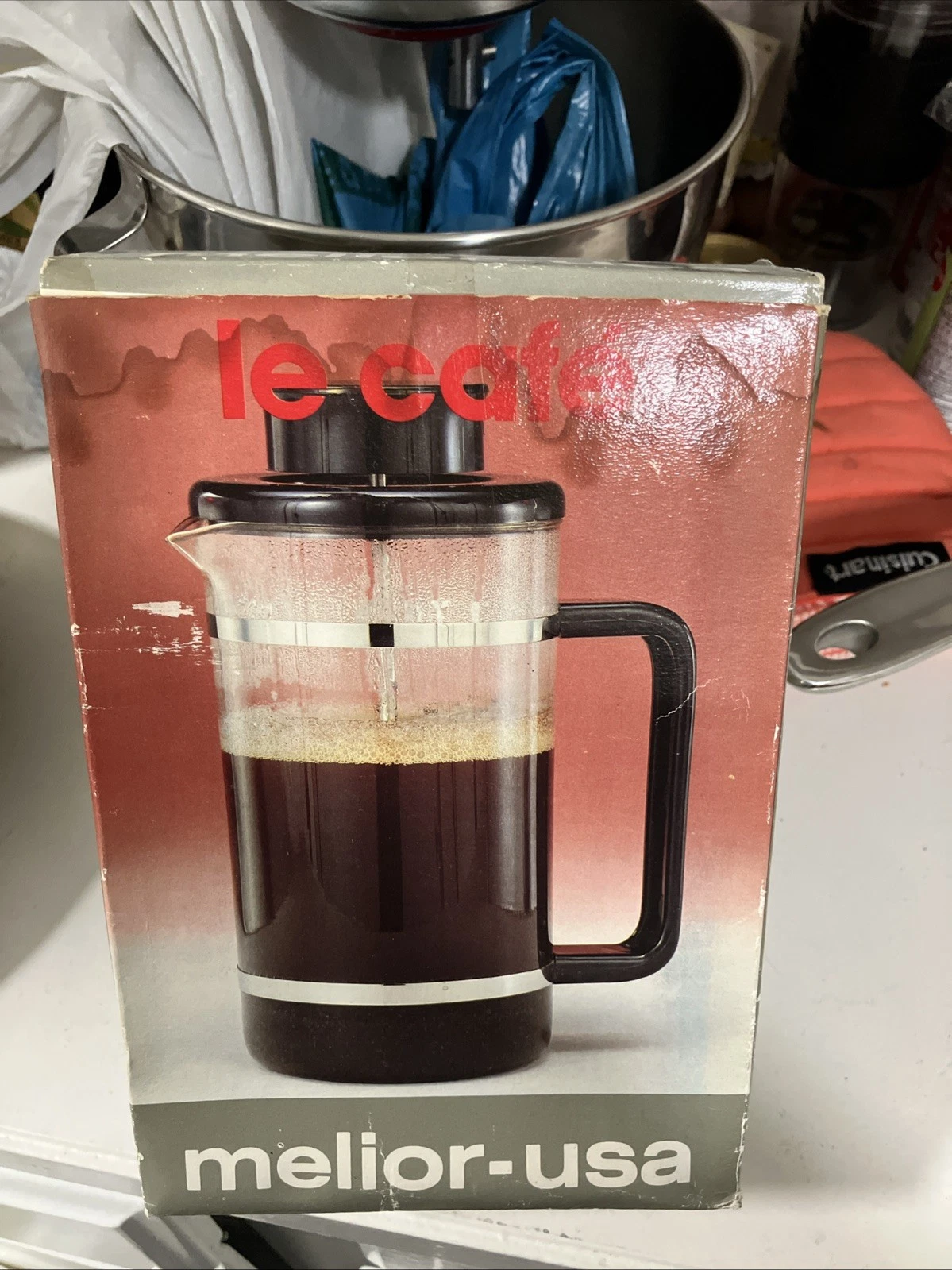 MELIOR 8 Cup French Press Coffee Maker - Vintage 1988 New!