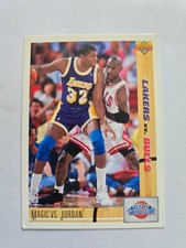 1991-92 Upper Deck - Classic Confrontation Michael Jordan, Magic Johnson #34