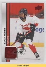 2023 Upper Deck Team Canada Juniors Women's WC Red Foil Sarah Fillier READ 1t4w