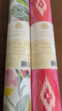 Anna Griffin Gift Wrap Lot of 2 Rolls Double Sided Wrapping Paper - New Sealed