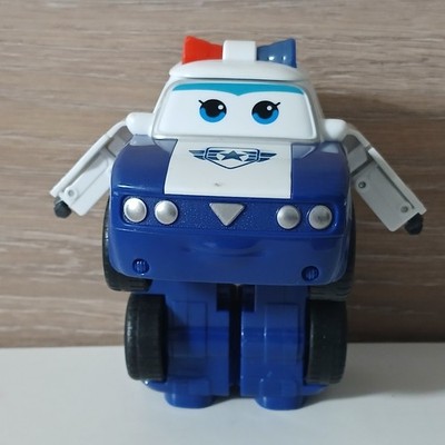 Super Wings Kim Transforming Polizeiauto Roboter Figur 5 Inch Alpha Group Spielzeug